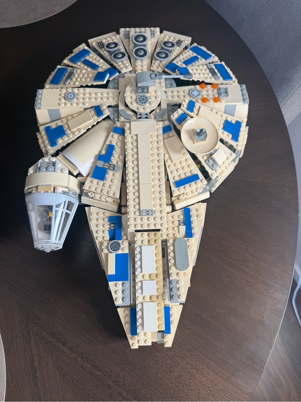 Lego Tan and Blue Circular Spaceship Building Set
